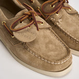 Mocassino donna Portland da barca in suede taupe 77131JW AF0 SEBAGO 