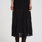 Gonna donna Ezra lunga in maglia nera JU0371FB C2L03I01BK ISABEL MARANT 