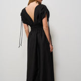 Abito donna lungo nero AD2613O 2002 ALPHA STUDIO 