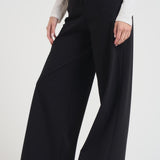 Pantalone donna a palazzo nero W25701 10 RRD 