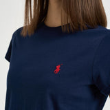 T-shirt donna girocollo blu notte 211B14605 031 RALPH LAUREN 
