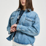 Camicia donna Paxton over in denim chiaro 11690 WHD9BALTICBLUE ANINE BING 