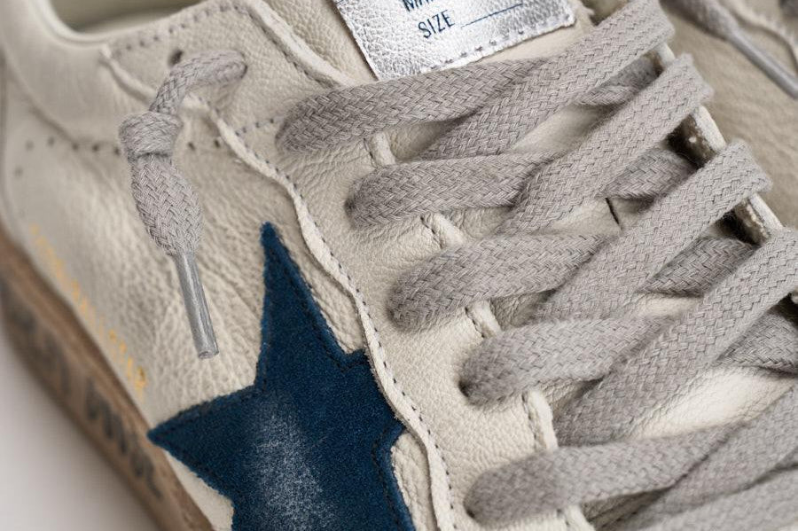 Sneakers uomo Ball Star bianco e blu GMF00117 F00757111660 GOLDEN GOOSE 