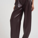 Pantalone in eco pelle donna T180471E CABERNET THE ANDAMANE 