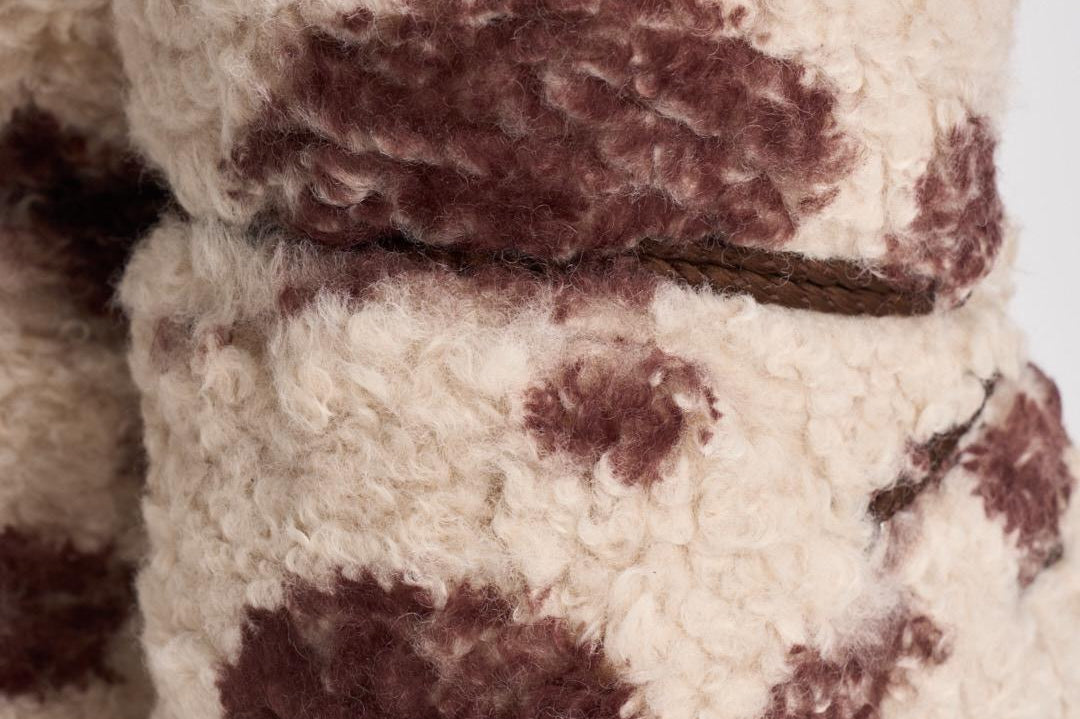 Stivale donna MB ICON LOW CURLY con stampa cow 1409690 MM04YELLOWPINK MOON BOOT 