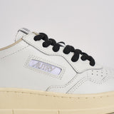 Sneakers donna Medalist Low bianca e cavallino leopardato AULW OC01 AUTRY 