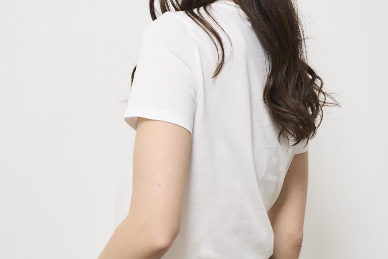 T-shirt donna bianca con logo rosa MA033 270 ELISABETTA FRANCHI 