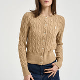 Cardigan donna a trecce cammello 211971868 502 RALPH LAUREN 