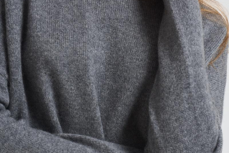 Maglione donna girocollo grigio. AMELIE 1300FLANELLE KUJTEN 