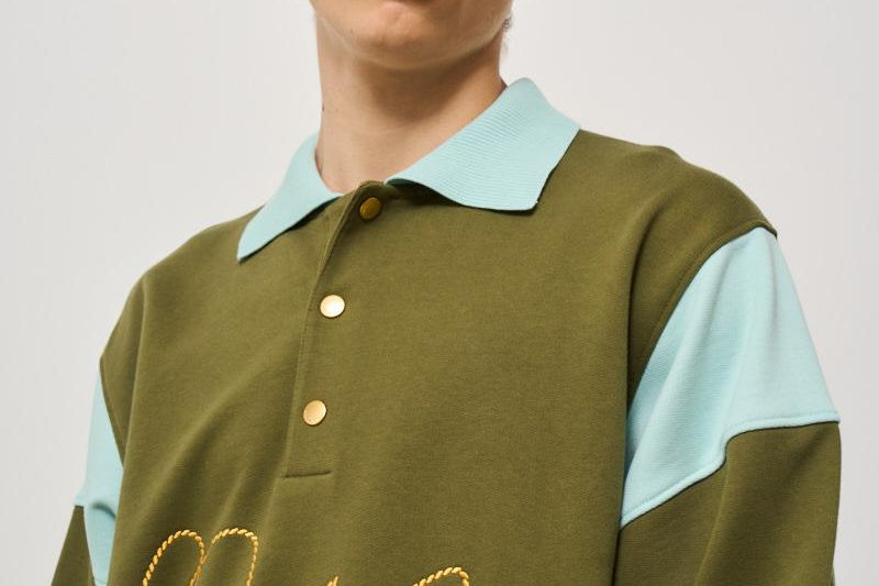 Polo uomo verde e celeste PL154 CO127LKK DROLE DE MONSIEUR 