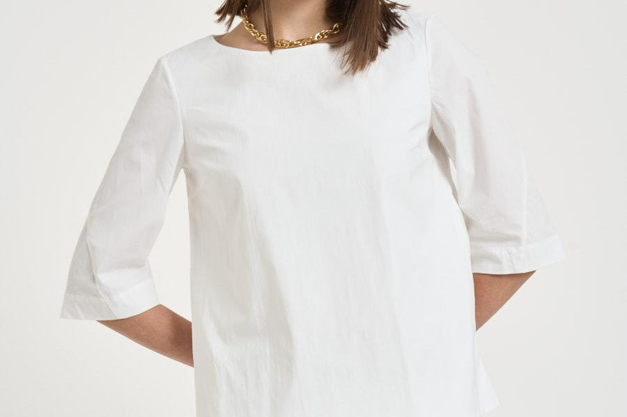Blusa donna girocollo bianca F6SK06 A01 LIVIANA CONTI 