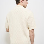Camicia uomo traforata panna LDM310157 215215IVORY LES DEUX 