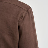 Camicia uomo in lino marrone J66TNP UR6 ACCADEMIE TESSILI 