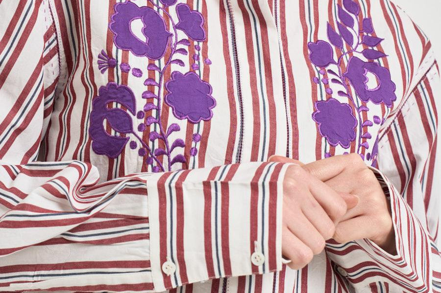 Camicia donna a righe multicolor MIRADI MULTI ANTIK BATIK 
