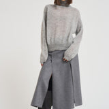 Dolcevita donna in mohair grigio chiaro L5WG58 X47 LIVIANA CONTI 