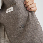 Giacca uomo doppiopetto in lana tortora 1SMC20K C90044T1250 TAGLIATORE 