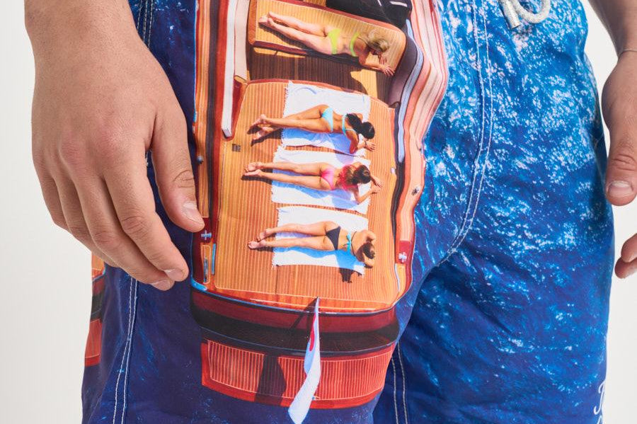 Costume uomo con stampa mare RDBOATVINTAGELIFE 61 MC2 SAINT BARTH 