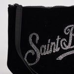 Pochette donna Aline nera in velluto e strass ALINE VLVTSTRASS00 MC2 SAINT BARTH 