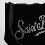 Pochette donna Aline nera in velluto e strass ALINE VLVTSTRASS00 MC2 SAINT BARTH 