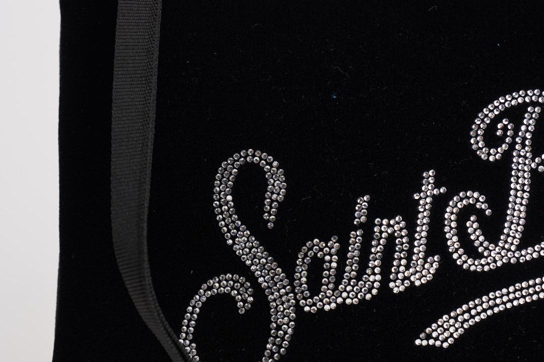 Pochette donna Aline nera in velluto e strass ALINE VLVTSTRASS00 MC2 SAINT BARTH 