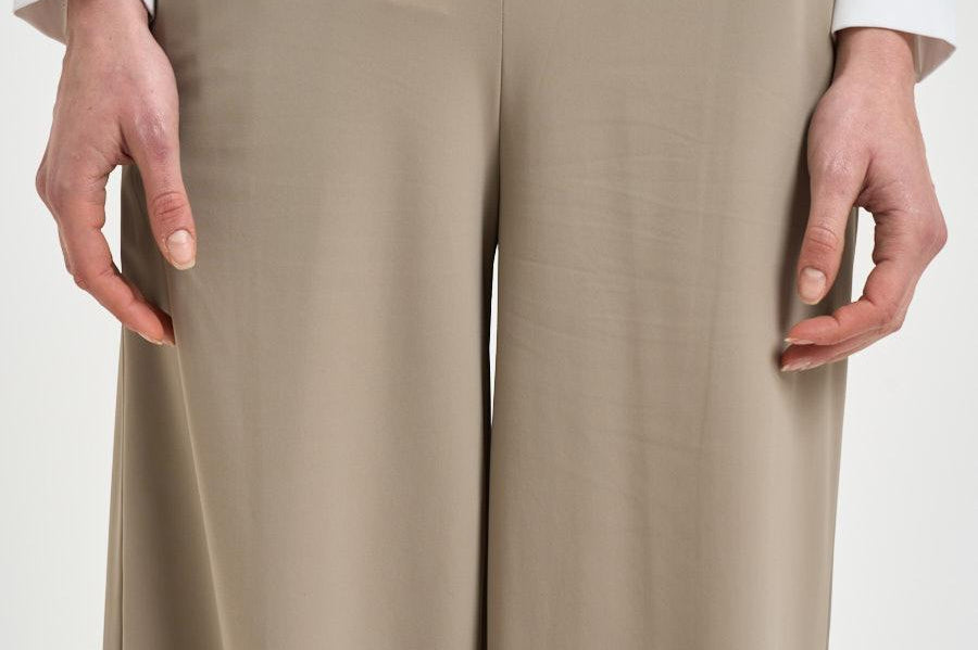 Pantalone donna gamba larga sabbia 26854 87TABACCO RRD 