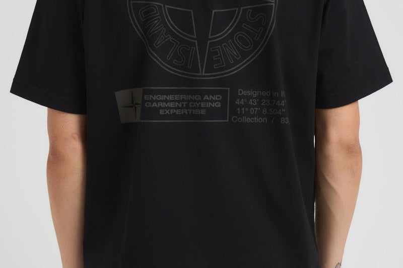 T-shirt uomo girocollo nera 2100037 S0241V0029 STONE ISLAND 