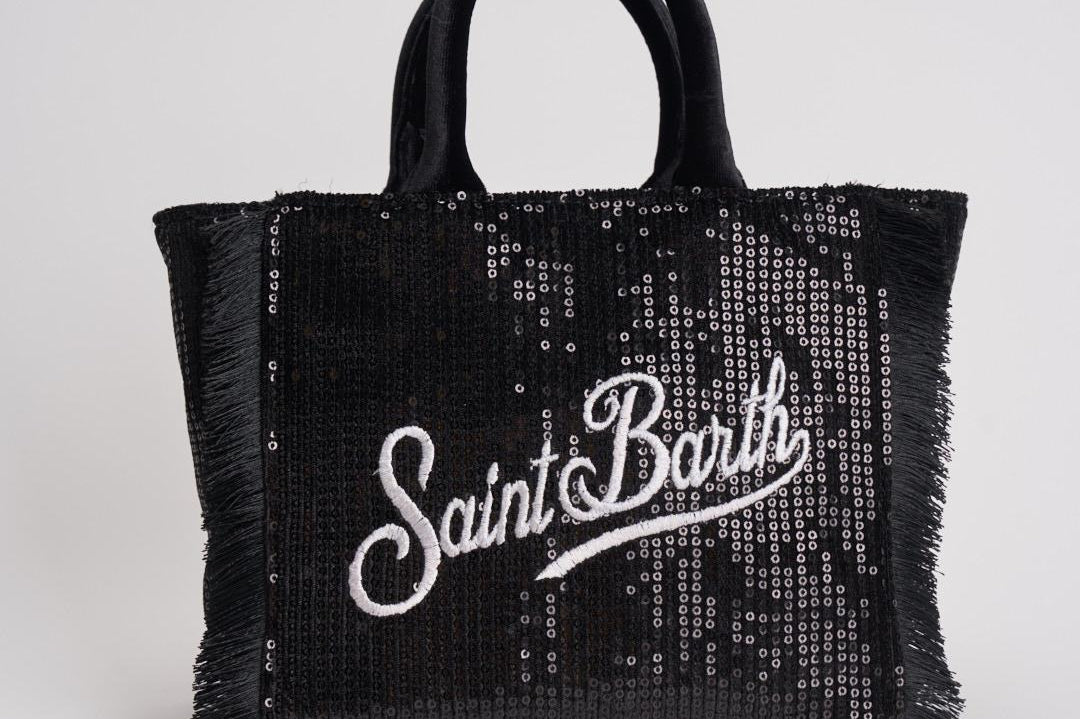 Borsa donna Vanity Mini Velvet con strass nero VANITYMINI VELV00 MC2 SAINT BARTH 