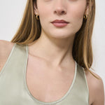 Top donna in raso salvia S08481 6638035 PESERICO 