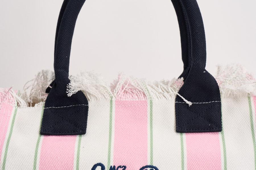 Borsa donna Vanity a righe rosa e bianca VANITY 02598L MC2 SAINT BARTH 