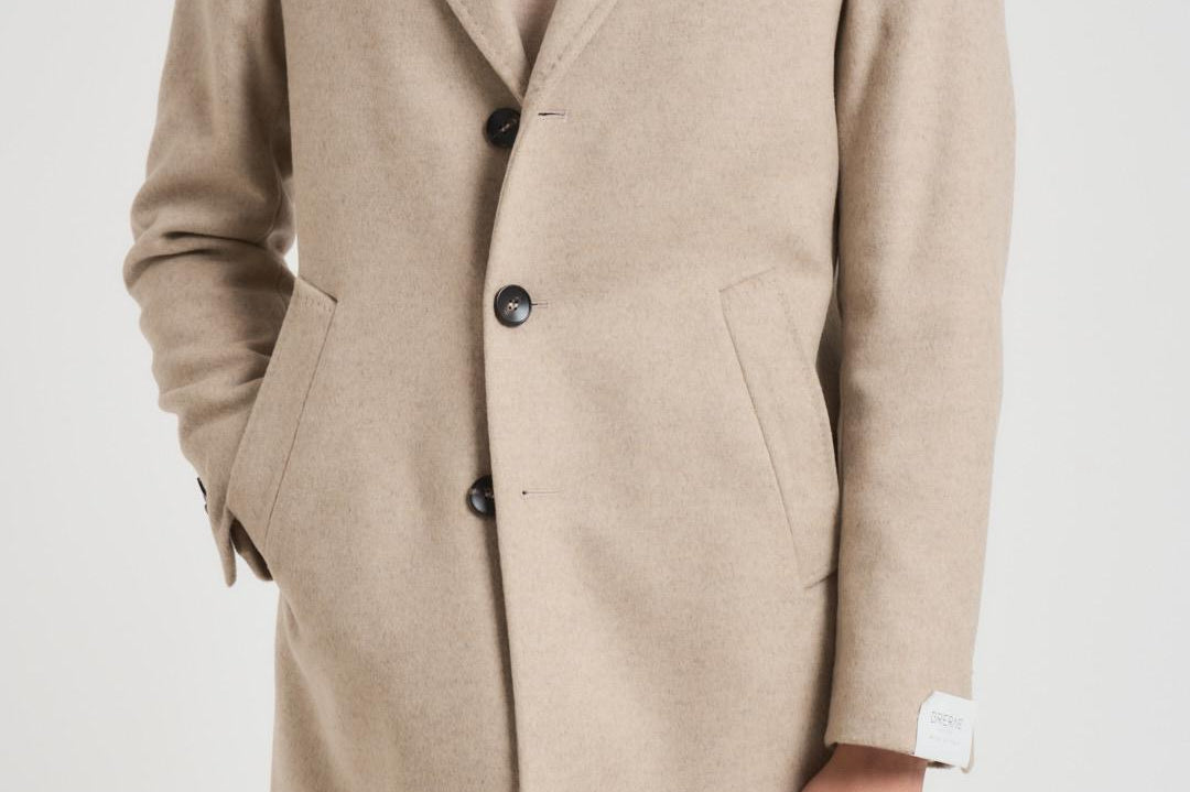 Cappotto uomo monopetto beige DUBLINO C721160 BRERAS 