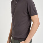 Polo uomo in maglia grigio antracite M060526 197 ACCADEMIE TESSILI 