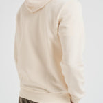 Felpa uomo con cappuccio in pile panna SH9626 XFJ LACOSTE 
