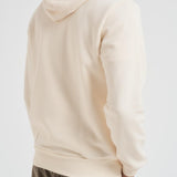 Felpa uomo con cappuccio in pile panna SH9626 XFJ LACOSTE 