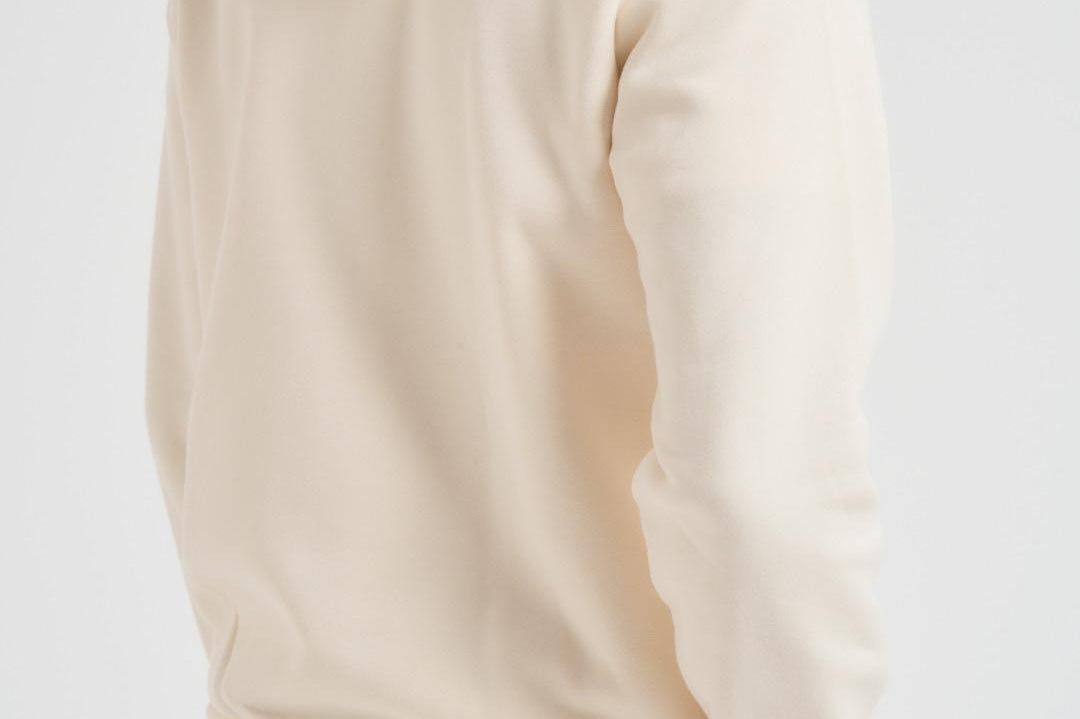 Felpa uomo con cappuccio in pile panna SH9626 XFJ LACOSTE 