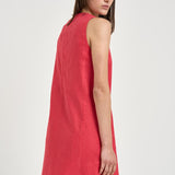 Abito donna corto smanicato corallo S6SN18 D10 SEMICOUTURE 