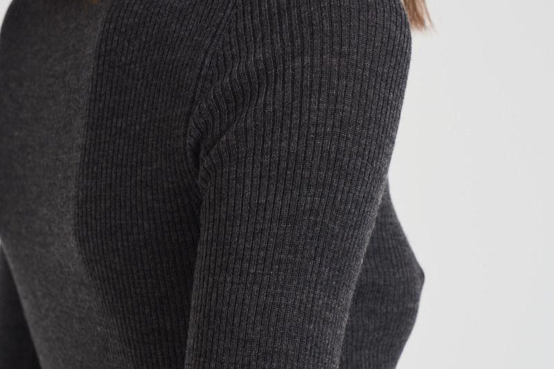Dolcevita donna grigio a costine D512552X LEILA020ANTRACITE P.a.r.o.s.h. 