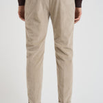 Pantalone uomo con pence in velluto a coste tortora RETRO DV0500XBEIGE BERWICH 