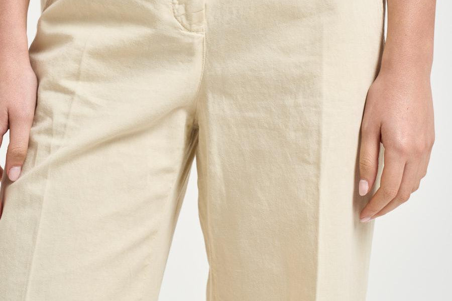 Pantalone donna dritto avorio 176880 D6207400 INCOTEX 