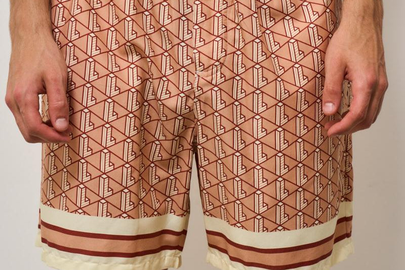 Bermuda uomo monogram rosa GH9928 F9I LACOSTE 