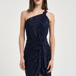 Abito donna mini Lilana con drappeggio blu RO1086FA D2K04IFADEDNIGHT ISABEL MARANT 
