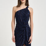 Abito donna mini Lilana con drappeggio blu RO1086FA D2K04IFADEDNIGHT ISABEL MARANT 