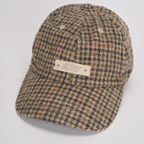 Cappellino uomo in check lana beige ACPU S6BP AUTRY 