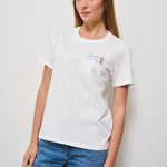 T-shirt donna girocollo bianca EMILIE 06044H MC2 SAINT BARTH 