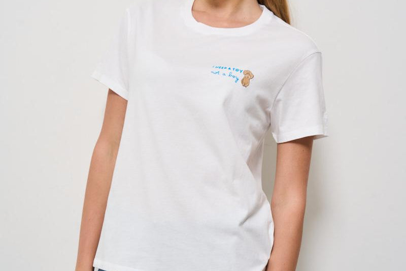 T-shirt donna girocollo bianca EMILIE 06044H MC2 SAINT BARTH 