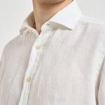 Camicia uomo in lino bianca J66TNP UA1 ACCADEMIE TESSILI 