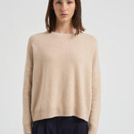Maglione donna girocollo beige AMELIE 02ORGANIC KUJTEN 