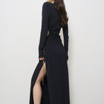 Abito donna lungo Octavia Dress nero 625SS6629O BLACK DANAME 
