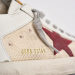 Sneakers uomo Super-Star bianca e bordeaux GMF00104 F00872615984 GOLDEN GOOSE 