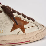 Sneakers uomo Super-star crema e tabacco GMF00758 F00811015400 GOLDEN GOOSE 