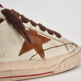 Sneakers uomo Super-star crema e tabacco GMF00758 F00811015400 GOLDEN GOOSE 